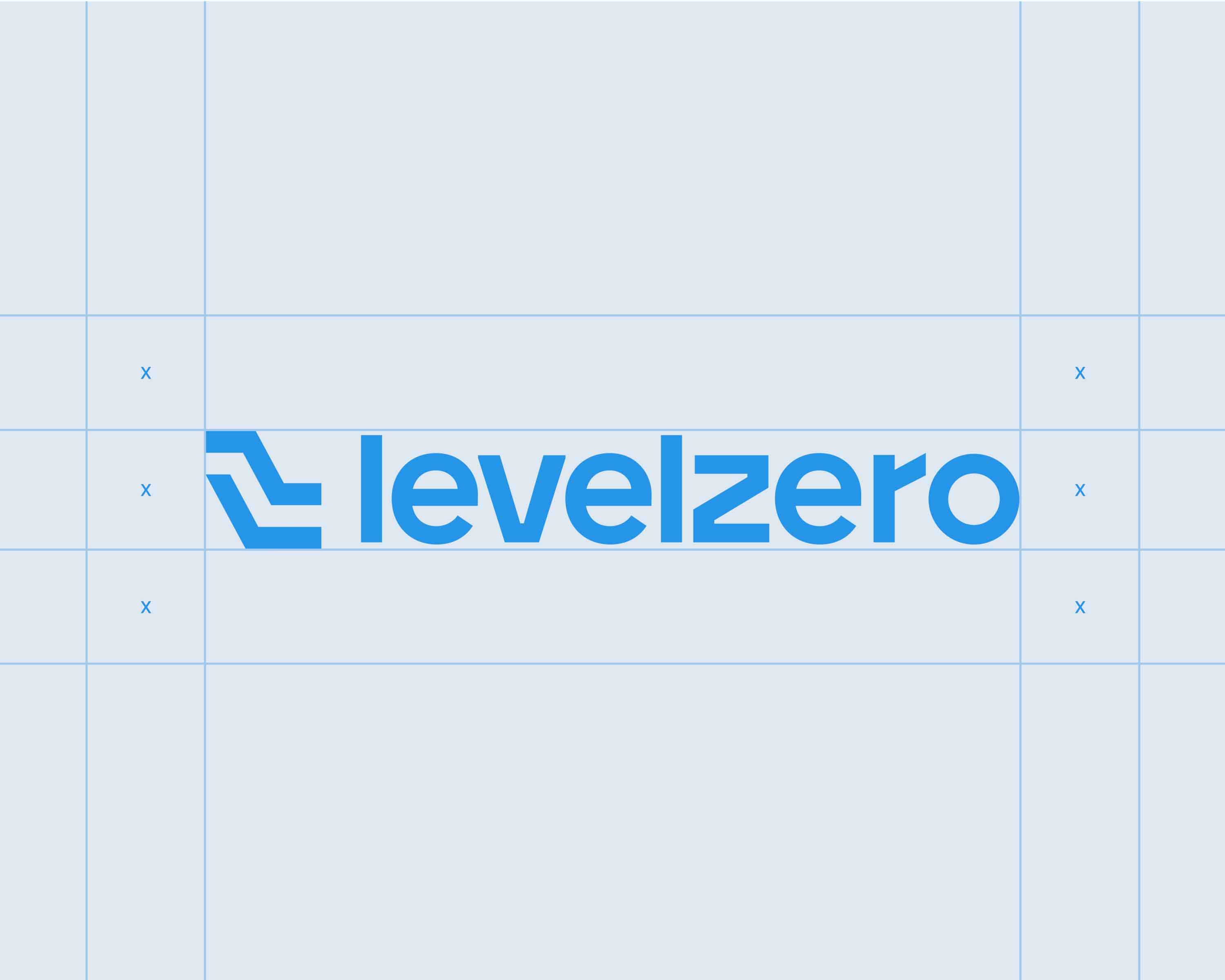 The Level Zero logo set on its construction grid